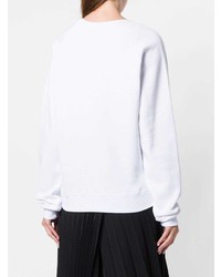 weißes und schwarzes bedrucktes Sweatshirt von MSGM