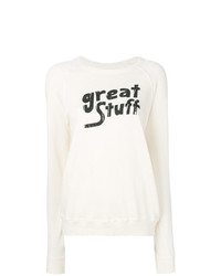 weißes und schwarzes bedrucktes Sweatshirt von The Great