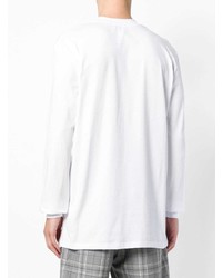 weißes und schwarzes bedrucktes Sweatshirt von MSGM