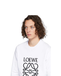 weißes und schwarzes bedrucktes Sweatshirt von Loewe