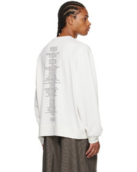 weißes und schwarzes bedrucktes Sweatshirt von Dries Van Noten