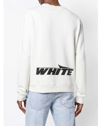weißes und schwarzes bedrucktes Sweatshirt von Off-White
