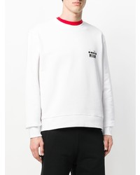 weißes und schwarzes bedrucktes Sweatshirt von MSGM