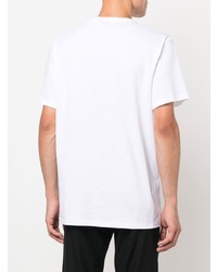weißes und schwarzes bedrucktes T-Shirt mit einem Rundhalsausschnitt von Billionaire