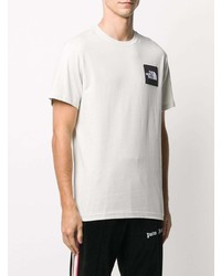 weißes und schwarzes bedrucktes T-Shirt mit einem Rundhalsausschnitt von The North Face