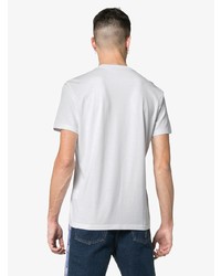 weißes und schwarzes bedrucktes T-Shirt mit einem Rundhalsausschnitt von Givenchy