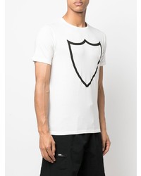 weißes und schwarzes bedrucktes T-Shirt mit einem Rundhalsausschnitt von Htc Los Angeles