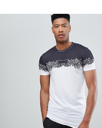 weißes und schwarzes bedrucktes T-Shirt mit einem Rundhalsausschnitt von Criminal Damage