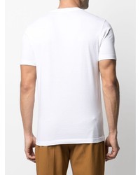 weißes und schwarzes bedrucktes T-Shirt mit einem Rundhalsausschnitt von Altea