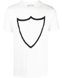 weißes und schwarzes bedrucktes T-Shirt mit einem Rundhalsausschnitt von Htc Los Angeles