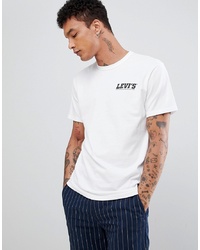weißes und schwarzes bedrucktes T-Shirt mit einem Rundhalsausschnitt von LEVIS SKATEBOARDING