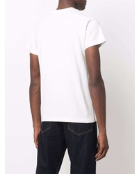 weißes und schwarzes bedrucktes T-Shirt mit einem Rundhalsausschnitt von Phipps