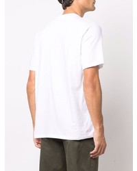 weißes und schwarzes bedrucktes T-Shirt mit einem Rundhalsausschnitt von Carhartt WIP