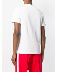 weißes und schwarzes bedrucktes T-Shirt mit einem Rundhalsausschnitt von Calvin Klein 205W39nyc