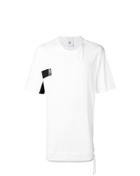 weißes und schwarzes bedrucktes T-Shirt mit einem Rundhalsausschnitt von Lost & Found Rooms