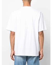 weißes und schwarzes bedrucktes T-Shirt mit einem Rundhalsausschnitt von UNDERCOVE