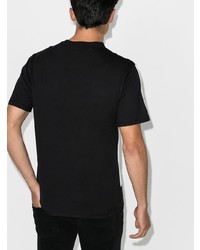 weißes und schwarzes bedrucktes T-Shirt mit einem Rundhalsausschnitt von Neil Barrett