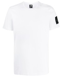 weißes und schwarzes bedrucktes T-Shirt mit einem Rundhalsausschnitt von The North Face