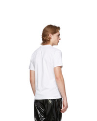 weißes und schwarzes bedrucktes T-Shirt mit einem Rundhalsausschnitt von Ottolinger