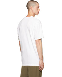 weißes und schwarzes bedrucktes T-Shirt mit einem Rundhalsausschnitt von Undercover