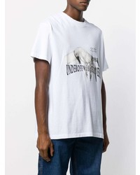 weißes und schwarzes bedrucktes T-Shirt mit einem Rundhalsausschnitt von Off-White