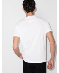 weißes und schwarzes bedrucktes T-Shirt mit einem Rundhalsausschnitt von Valentino