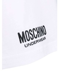 weißes und schwarzes bedrucktes Trägershirt von Moschino