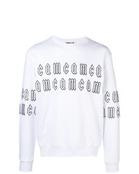 weißes und schwarzes besticktes Sweatshirt von McQ Alexander McQueen