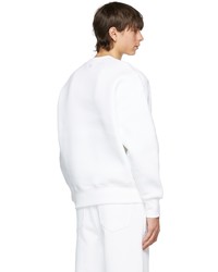 weißes und schwarzes besticktes Sweatshirt von AMI Alexandre Mattiussi