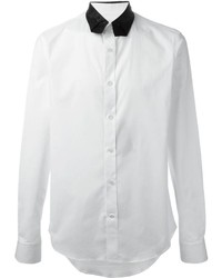 weißes und schwarzes Businesshemd von Alexander McQueen