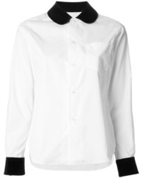 weißes und schwarzes Businesshemd von Comme Des Garcons SHIRT