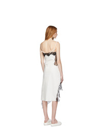 weißes und schwarzes Camisole-Kleid aus Spitze von MARQUES ALMEIDA