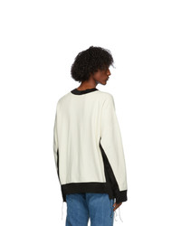 weißes und schwarzes Fleece-Sweatshirt von Ambush