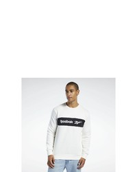 weißes und schwarzes Fleece-Sweatshirt von Reebok Classic