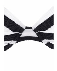 weißes und schwarzes horizontal gestreiftes Bikinioberteil von Jette Joop