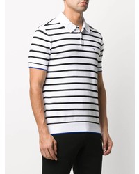 weißes und schwarzes horizontal gestreiftes Polohemd von Emporio Armani