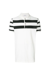 weißes und schwarzes horizontal gestreiftes Polohemd von Tomas Maier