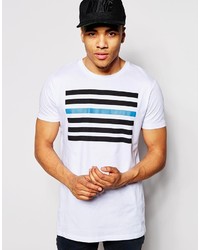 weißes und schwarzes horizontal gestreiftes T-Shirt mit einem Rundhalsausschnitt von Asos