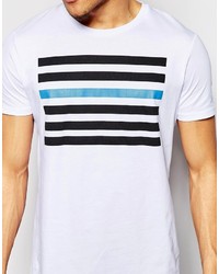 weißes und schwarzes horizontal gestreiftes T-Shirt mit einem Rundhalsausschnitt von Asos