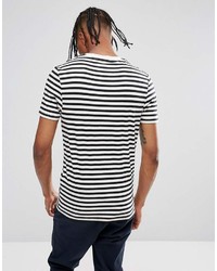 weißes und schwarzes horizontal gestreiftes T-Shirt mit einem Rundhalsausschnitt von Asos