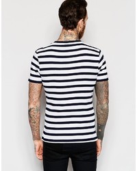 weißes und schwarzes horizontal gestreiftes T-Shirt mit einem Rundhalsausschnitt von Asos