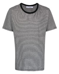 weißes und schwarzes horizontal gestreiftes T-Shirt mit einem Rundhalsausschnitt von IRO