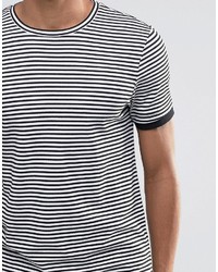 weißes und schwarzes horizontal gestreiftes T-Shirt mit einem Rundhalsausschnitt von Asos