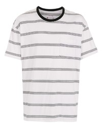 weißes und schwarzes horizontal gestreiftes T-Shirt mit einem Rundhalsausschnitt von OSKLEN