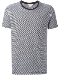 weißes und schwarzes horizontal gestreiftes T-Shirt mit einem Rundhalsausschnitt von Rag and Bone