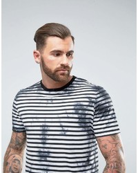 weißes und schwarzes horizontal gestreiftes T-Shirt mit einem Rundhalsausschnitt von Asos