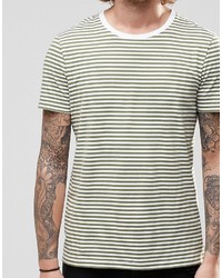 weißes und schwarzes horizontal gestreiftes T-Shirt mit einem Rundhalsausschnitt von Asos