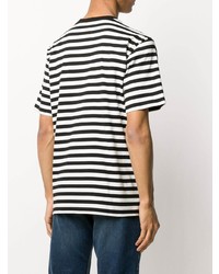 weißes und schwarzes horizontal gestreiftes T-Shirt mit einem Rundhalsausschnitt von Carhartt WIP