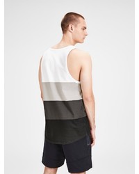 weißes und schwarzes horizontal gestreiftes Trägershirt von Jack & Jones