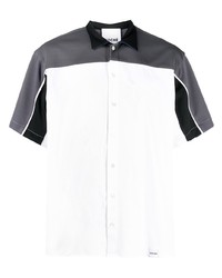 weißes und schwarzes Kurzarmhemd von Koché